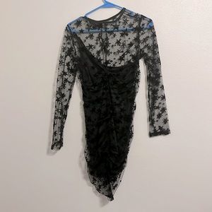 Party dress with mesh